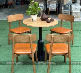 Bàn Ghế Cafe Cross Gỗ Ash