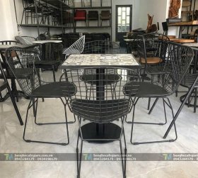 Bộ Bàn Ghế Cafe Sắt Harry