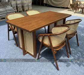 Bàn Ghế Nhà Hàng Tựa Mây Cane