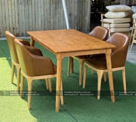 Bàn Ghế Gỗ Nhà Hàng Grace Có Tay