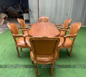 Bộ Bàn Ghế Gỗ Nhà Hàng Louis XVI