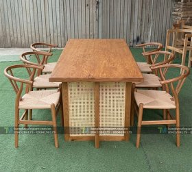 Bàn Ghế Gỗ Nhà Hàng Wishbone