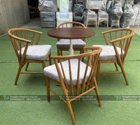 Bàn Ghế Cafe Gỗ Decor 04