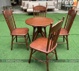 Bộ Bàn Ghế Cafe Gỗ Amish 03
