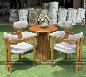 Bàn Ghế Cafe Gỗ Pamplona 02