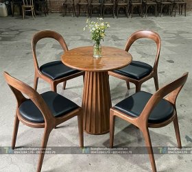 Bàn Ghế Cafe Gỗ Sharon 02