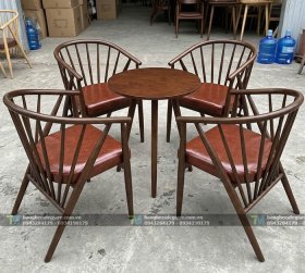 Bàn Ghế Cafe Gỗ Genny