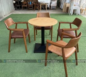Bàn Ghế Cafe Gỗ Hiroshima Giá Rẻ