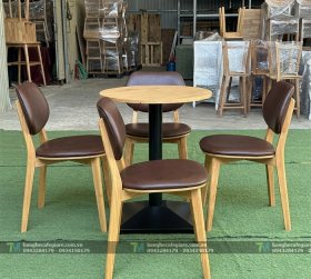 Bàn Ghế Cafe Gỗ PLC 02