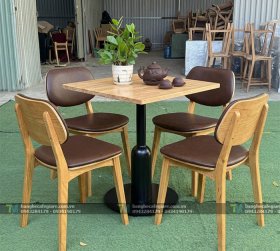 Bàn Ghế Cafe Gỗ PLC 03