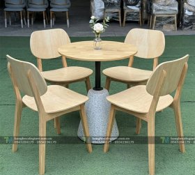 Bàn Ghế Cafe Gỗ PLC 04