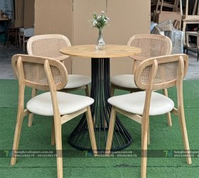 Bàn Ghế Cafe Gỗ Secco Mê Đệm 05