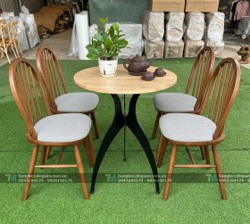 Bộ Bàn Ghế Gỗ Cafe Windsor 02