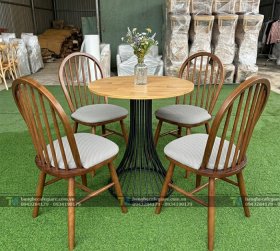 Bộ Bàn Ghế Gỗ Cafe Windsor 03